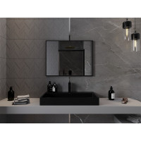 Obdélníkové zrcadlo MEXEN LOFT 80x60 cm - černý rám, 9852-080-060-000-70