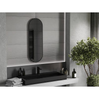 Oválné zrcadlo MEXEN LOFT 35x100 cm - černý rám, 9851-100-035-000-70