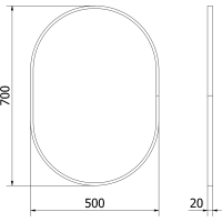 Oválné zrcadlo MEXEN LOFT 50x70 cm - černý rám, 9851-070-050-000-70