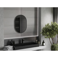 Oválné zrcadlo MEXEN LOFT 50x70 cm - černý rám, 9851-070-050-000-70