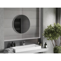 Kulaté zrcadlo MEXEN LOFT 70 cm - inox rám, 9850-070-070-000-10