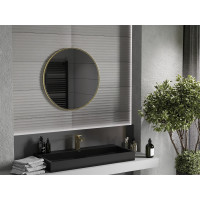 Kulaté zrcadlo MEXEN LOFT 70 cm - zlatý rám, 9850-070-070-000-50