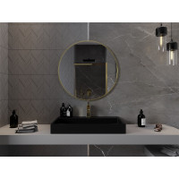 Kulaté zrcadlo MEXEN LOFT 85 cm - zlatý rám, 9850-085-085-000-50