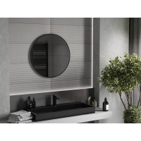 Kulaté zrcadlo MEXEN LOFT 75 cm - černý rám, 9850-075-075-000-70