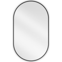 Oválné zrcadlo MEXEN LOFT 50x85 cm - černý rám, 9851-085-050-000-70