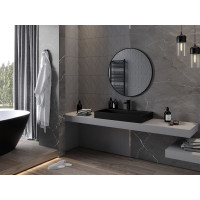 Kulaté zrcadlo MEXEN LOFT 85 cm - černý rám, 9850-085-085-000-70