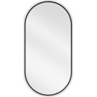 Oválné zrcadlo MEXEN LOFT 40x80 cm - černý rám, 9851-080-040-000-70