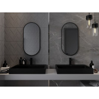 Oválné zrcadlo MEXEN LOFT 40x80 cm - černý rám, 9851-080-040-000-70