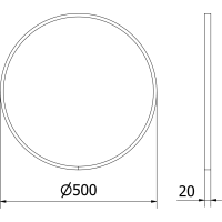 Kulaté zrcadlo MEXEN LOFT 50 cm - zlatý rám, 9850-050-050-000-50