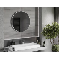 Kulaté zrcadlo MEXEN LOFT 80 cm - bílý rám, 9850-080-080-000-20