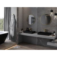 Kulaté zrcadlo MEXEN LOFT 60 cm - zlatý rám, 9850-060-060-000-50