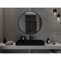 Kulaté zrcadlo MEXEN LOFT 95 cm - černý rám, 9850-095-095-000-70