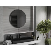 Kulaté zrcadlo MEXEN LOFT 85 cm - černý rám, 9850-085-085-000-70