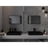 Obdélníkové zrcadlo MEXEN LOFT 60x40 cm - černý rám, 9852-060-040-000-70