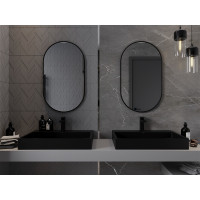 Oválné zrcadlo MEXEN LOFT 50x85 cm - černý rám, 9851-085-050-000-70