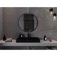 Kulaté zrcadlo MEXEN LOFT 80 cm - černý rám, 9850-080-080-000-70