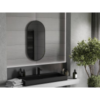 Oválné zrcadlo MEXEN LOFT 45x90 cm - černý rám, 9851-090-045-000-70