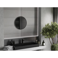 Kulaté zrcadlo MEXEN LOFT 30 cm - černý rám, 9850-030-030-000-70