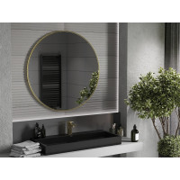 Kulaté zrcadlo MEXEN LOFT 100 cm - zlatý rám, 9850-100-100-000-50