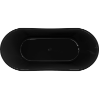Volně stojící akrylátová vana MEXEN MONTANA 170x80 cm - černá - černá výpusť, 52011708070-B