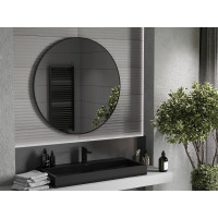 Kulaté zrcadlo MEXEN LOFT 100 cm - černý rám, 9850-100-100-000-70