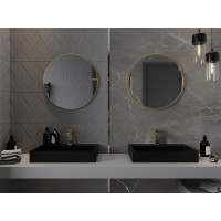 Kulaté zrcadlo MEXEN LOFT 65 cm - zlatý rám, 9850-065-065-000-50