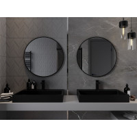 Kulaté zrcadlo MEXEN LOFT 75 cm - černý rám, 9850-075-075-000-70