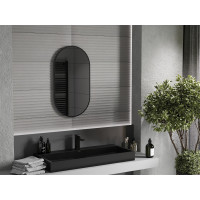 Oválné zrcadlo MEXEN LOFT 45x80 cm - černý rám, 9851-080-045-000-70