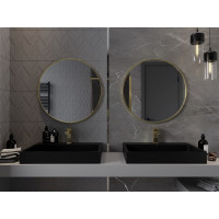 Kulaté zrcadlo MEXEN LOFT 70 cm - zlatý rám, 9850-070-070-000-50
