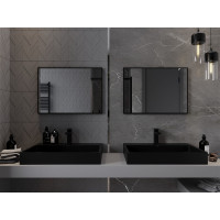 Obdélníkové zrcadlo MEXEN LOFT 70x50 cm - černý rám, 9852-070-050-000-70