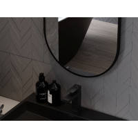 Oválné zrcadlo MEXEN LOFT 35x100 cm - černý rám, 9851-100-035-000-70
