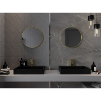 Kulaté zrcadlo MEXEN LOFT 55 cm - zlatý rám, 9850-055-055-000-50