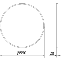 Kulaté zrcadlo MEXEN LOFT 55 cm - černý rám, 9850-055-055-000-70