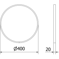 Kulaté zrcadlo MEXEN LOFT 40 cm - zlatý rám, 9850-040-040-000-50