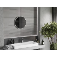 Kulaté zrcadlo MEXEN LOFT 40 cm - bílý rám, 9850-040-040-000-20