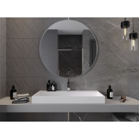 Kulaté zrcadlo MEXEN LOFT 100 cm - inox rám, 9850-100-100-000-10