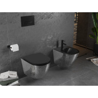 Závěsný bidet MEXEN LENA 48 cm - černý/stříbrný šupinový, 35224872