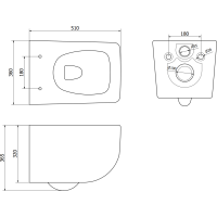 Závěsné WC MEXEN VERA RIMLESS - bílé + Duroplast sedátko slim, 30164000