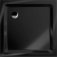 Sprchová vanička MEXEN SLIM 100x100 cm - černá, 40701010