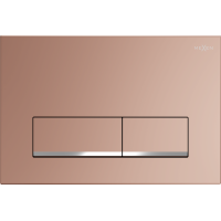 Ovládací tlačítko splachovadla - rose gold - dvojčinné - plastové - typ 12, 601205