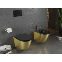 Závěsný bidet MEXEN LENA 48 cm - černý/zlatý broušený, 35224877