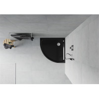 Čtvrtkruhová sprchová vanička MEXEN SLIM 100x100 cm - černá, 41701010