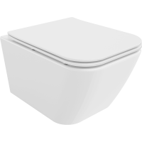 Závěsné WC MEXEN MADOX RIMLESS - bílé + Duroplast sedátko, 30154000