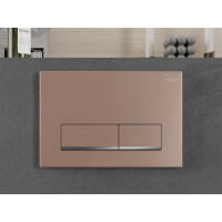 Ovládací tlačítko splachovadla - rose gold - dvojčinné - plastové - typ 12, 601205