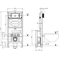 Podlahový WC modul Mexen Fenix F pro závěsné WC, 60101
