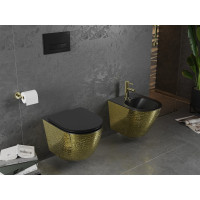 Závěsný bidet MEXEN LENA 48 cm - černý/zlatý šupinový, 35224878