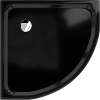 Čtvrtkruhová sprchová vanička MEXEN SLIM 100x100 cm - černá, 41701010
