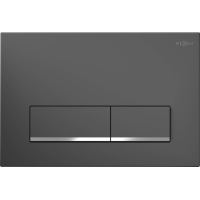 Ovládací tlačítko splachovadla - gun grey - dvojčinné - plastové - typ 12, 601266