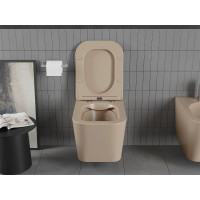 Závěsné WC MEXEN TEO RIMLE  - cappuccino hnědé matné + Duroplast sedátko slim, 30854064
