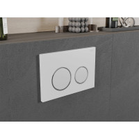 Ovládací tlačítko splachovadla pro modul FENIX XS - bílé matné - dvojčinné, 600720